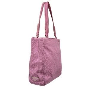 Prada 1999 pink knitted wool bag